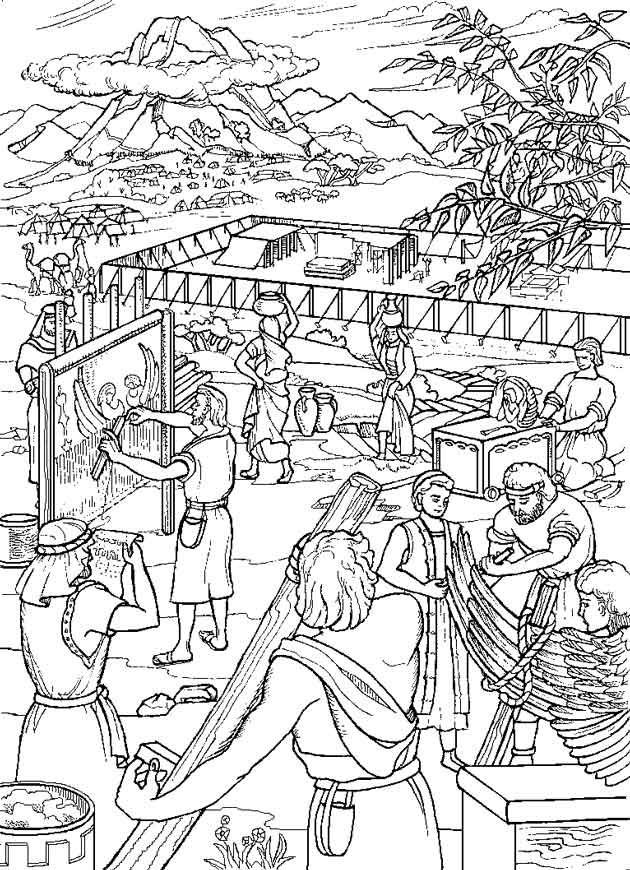 Building the tabernacle coloring pages bible coloring pages bible activities the tabernacle