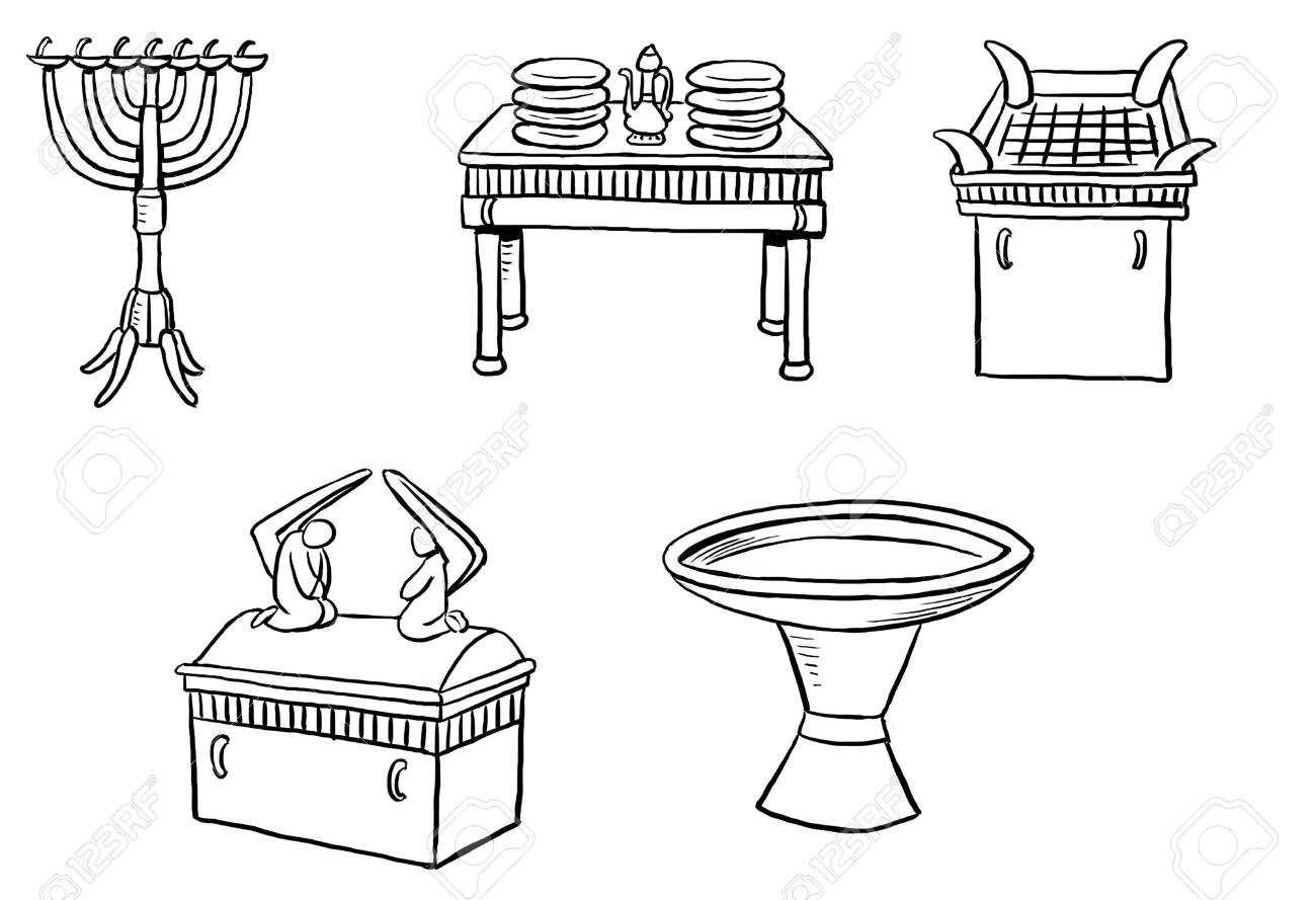 Old testament tabernacle furniture stock photo picture and royalty free image image