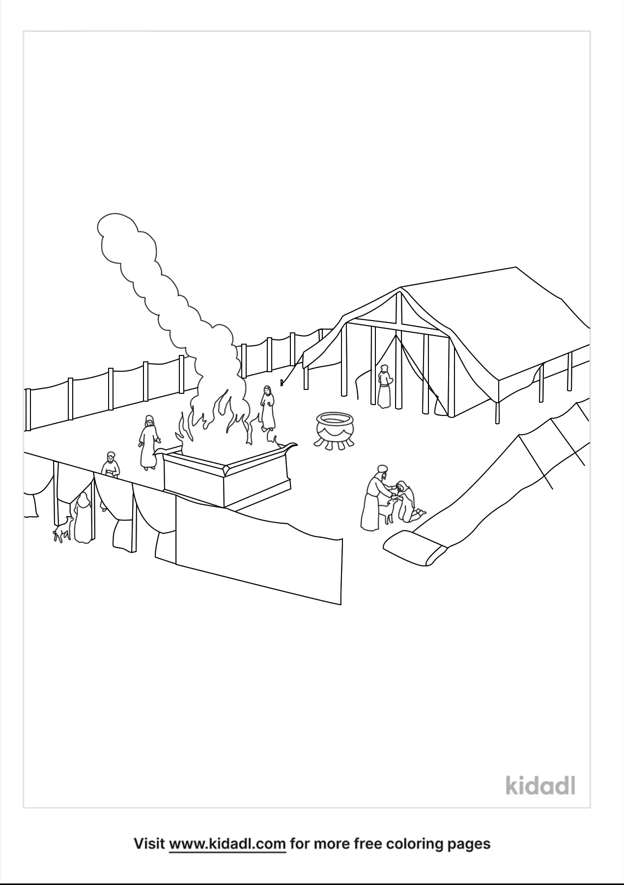 Free collecting materials to build the tabernacle coloring page coloring page printables