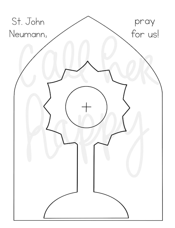 St john neumann tabernacle printable coloring page sheet lazy liturgical year catholic resources for kids feast day prayer activity jesus