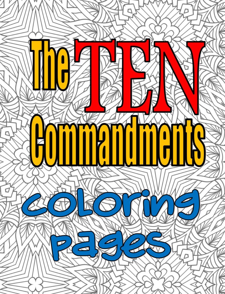 Ten mandments coloring pages â