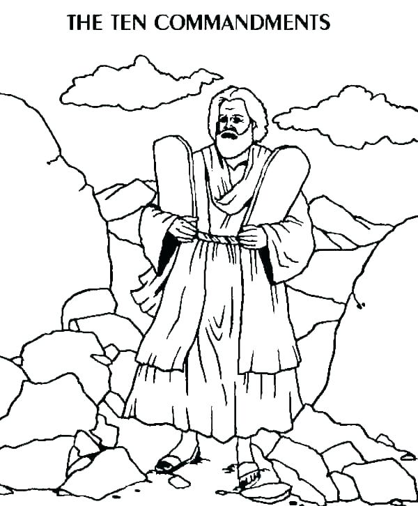 Ten mandments coloring pages