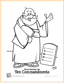 Ten mandments free printable coloring page