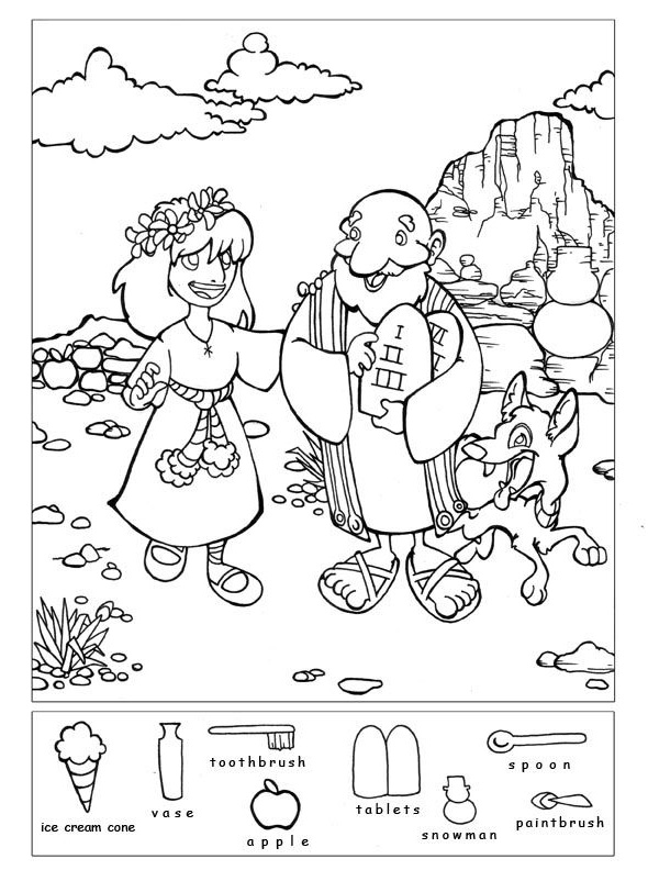 Ten mandments coloring pages