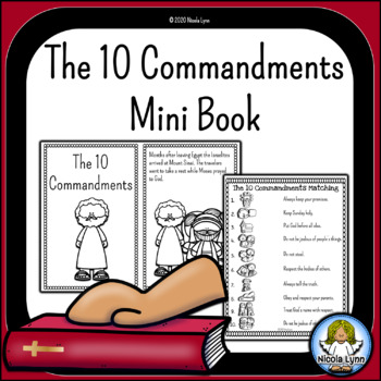 The mandments mini book coloring pages posters by nicola lynn