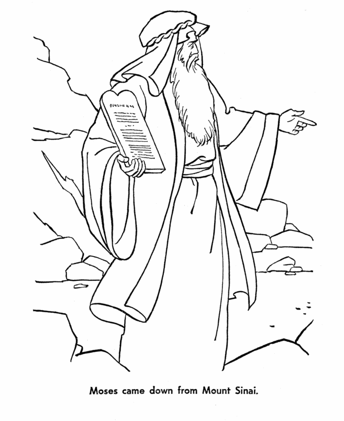 Ten mandments coloring pages