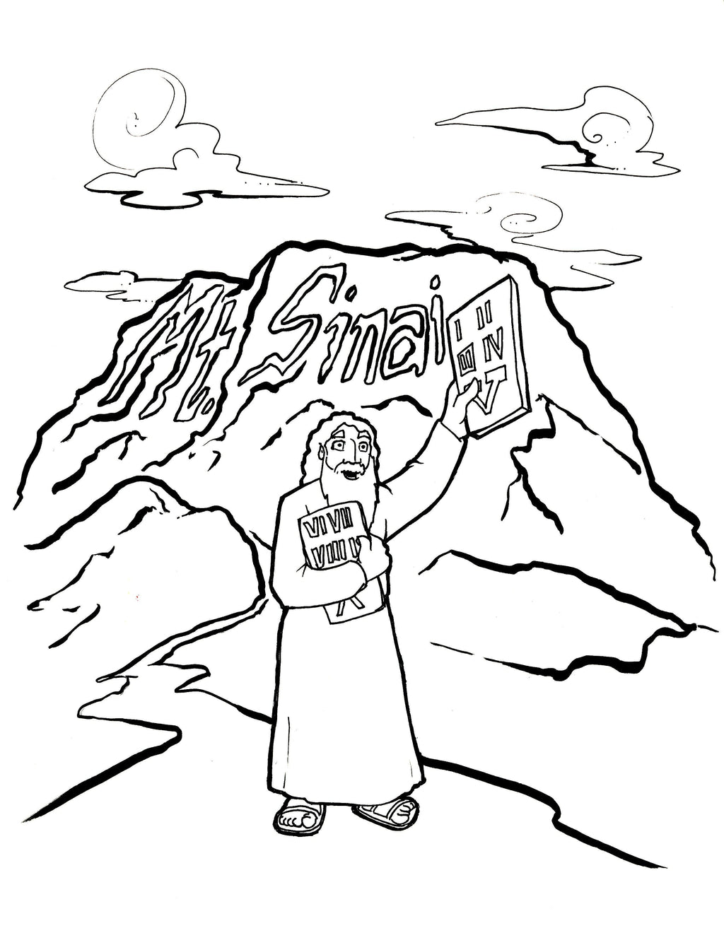 Mandments coloring page