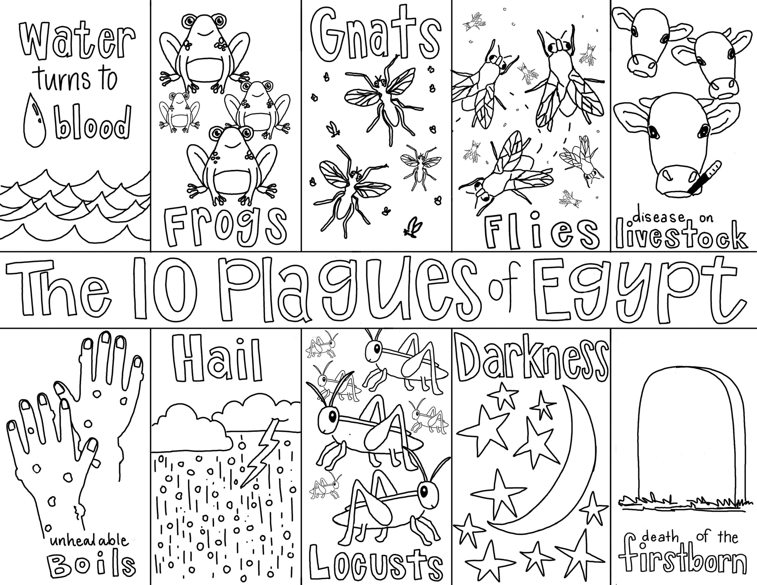 Plagues coloring page