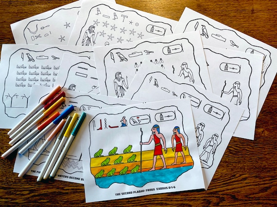 The ten plagues of egypt coloring pages ready