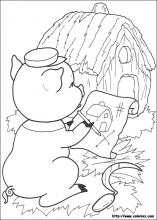 The three little pigs coloring pages on coloring