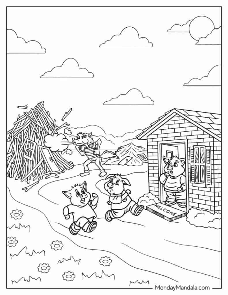 Fairy tale coloring pages free pdf printables