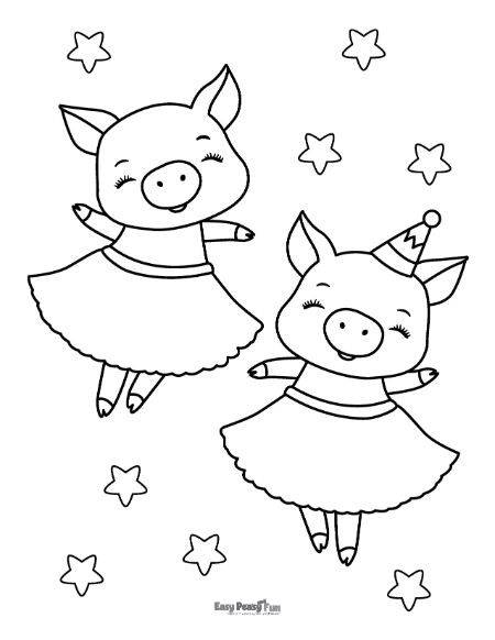 Printable pig coloring pages