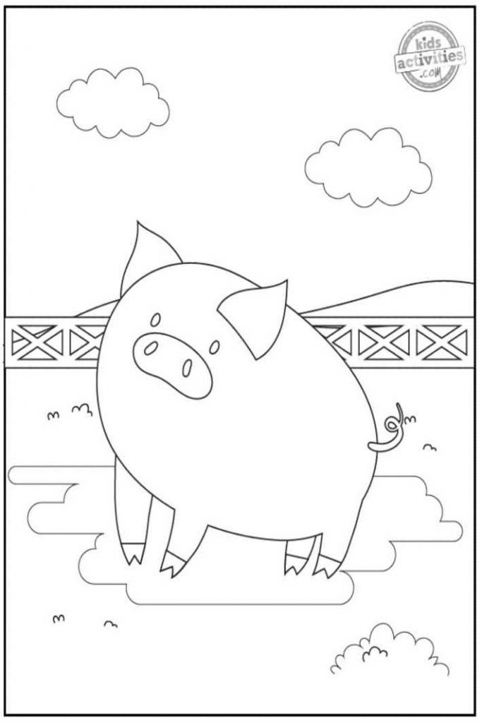 Free printable piggy coloring pages kids activities blog