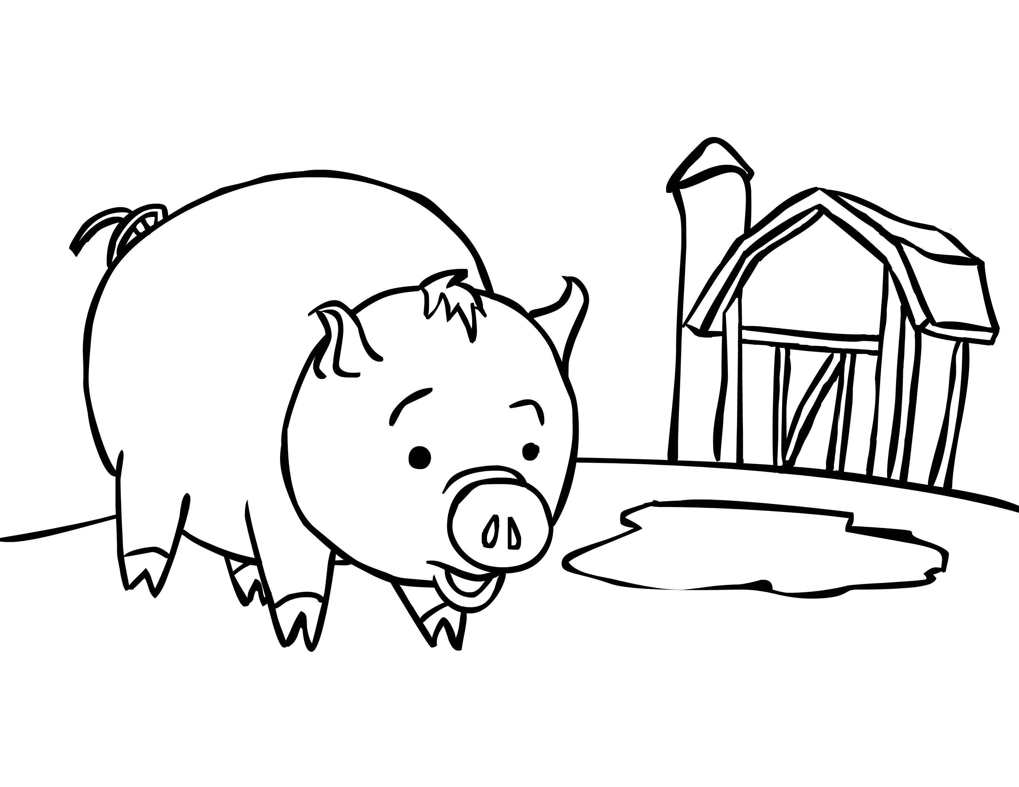 Free printable pig coloring pages for kids