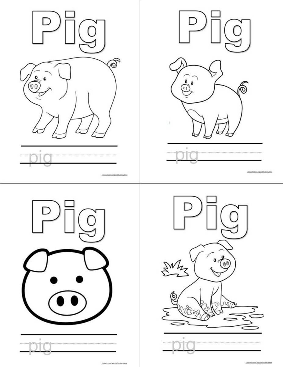 Pig storytime theme with printable crafts and flannel story for preschool and kindergarten