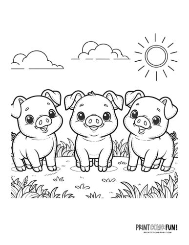 Pig clipart coloring pages go hog wild with our exclusive collection at