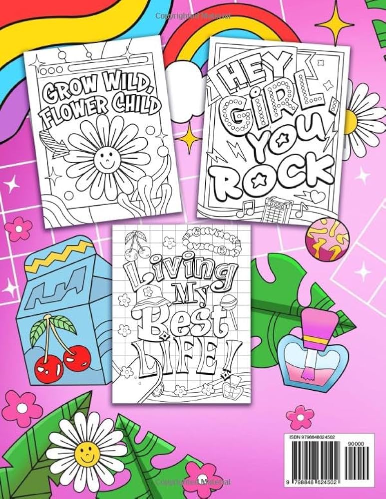 Girls can do anything coloring book for teens girls kids and adults with inspirational quotes unique aesthetic yk inspired coloring pages for relaxation fun and stress relief veronica