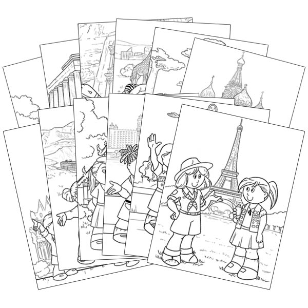 International coloring pages