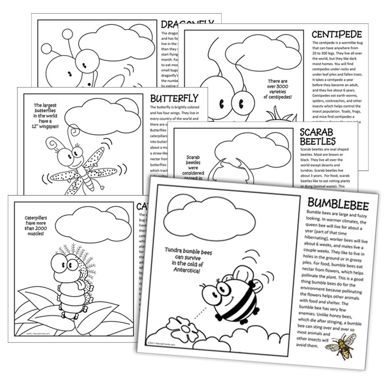 Bug coloring pages download