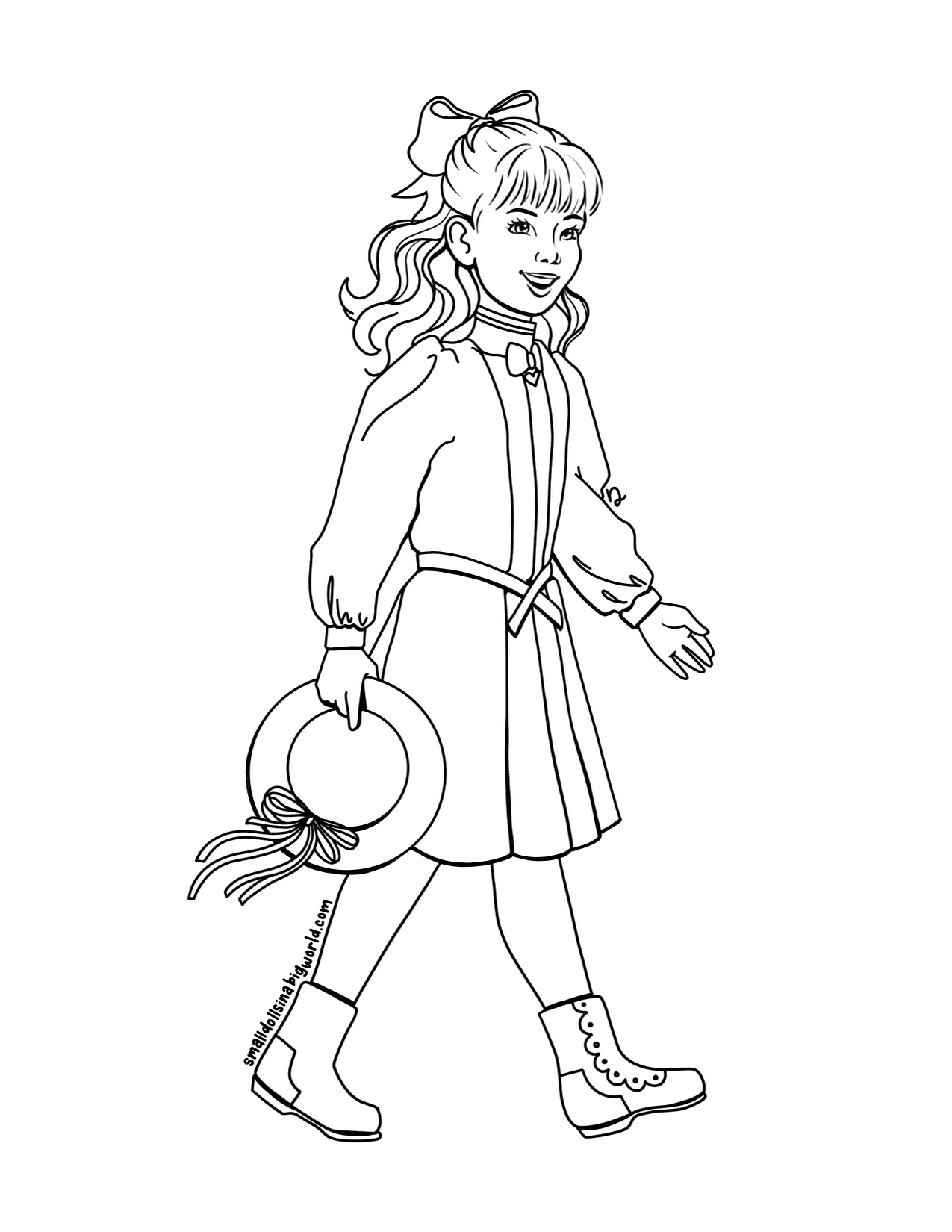 American girl coloring pages small dolls in a big world