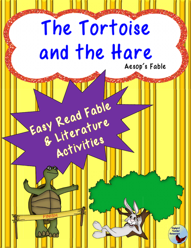 The tortoise and the hare aesops fable reading prehension and literature activities teaching resources