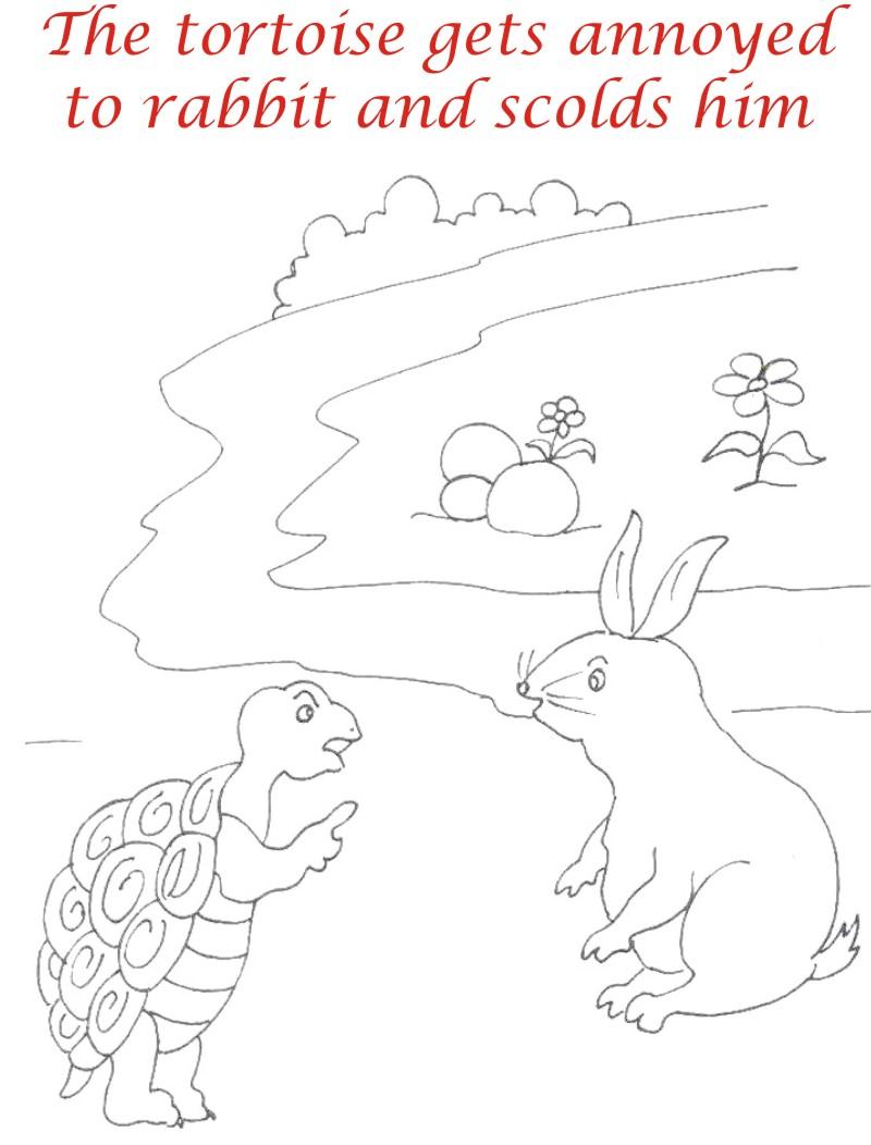 The racing story coloring page for kids