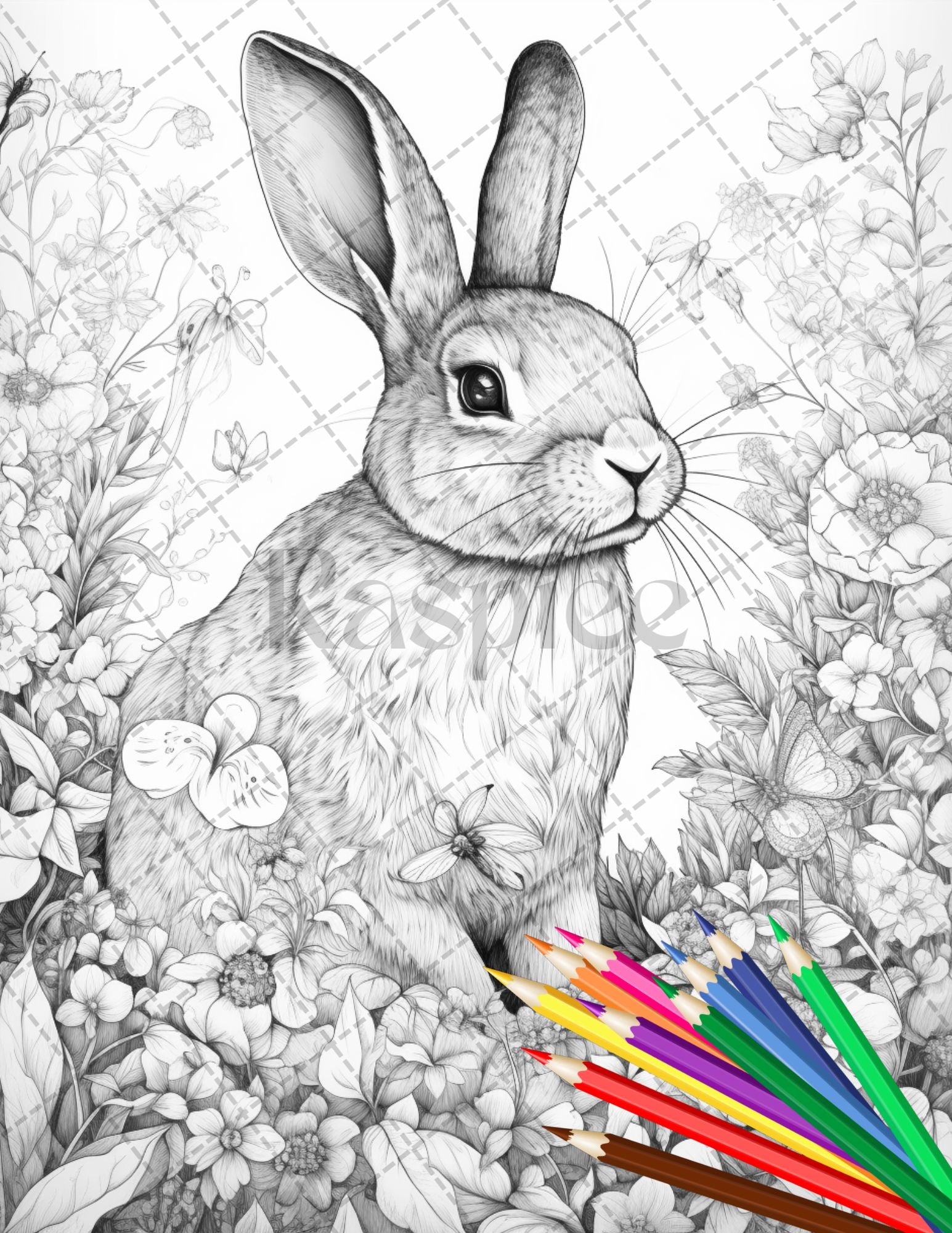 Animal floral printable coloring pages for adults grayscale colori â coloring