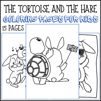 The tortoise and the hare coloring pages tpt