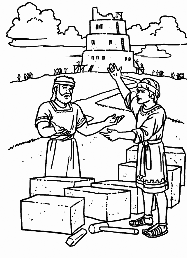 Tower of babel coloring pages