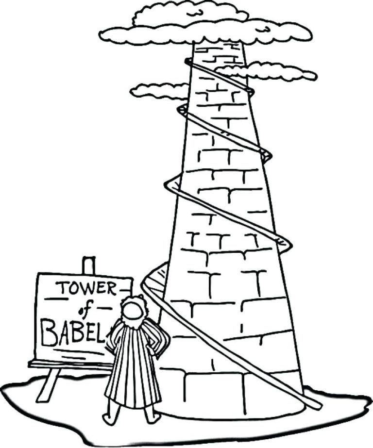 Tower of babel coloring pages