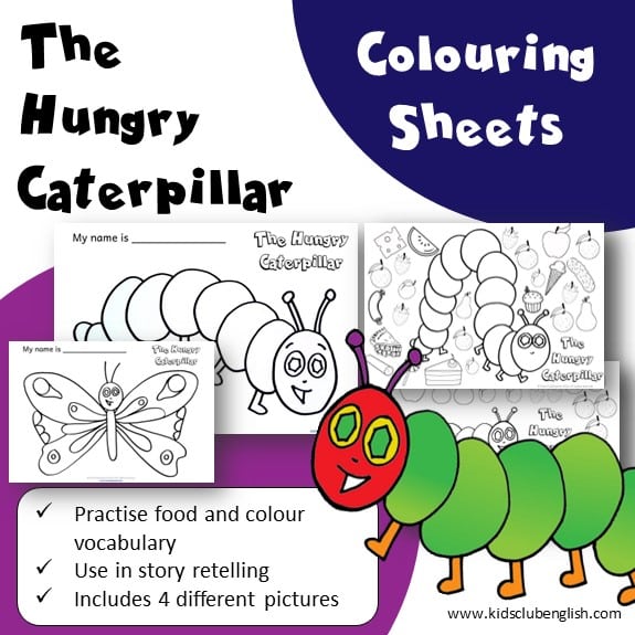 The hungry caterpillar colouring sheets