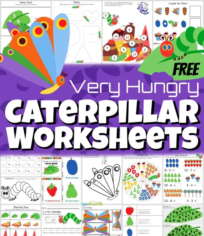 Ð free printable the very hungry caterpillar worksheets