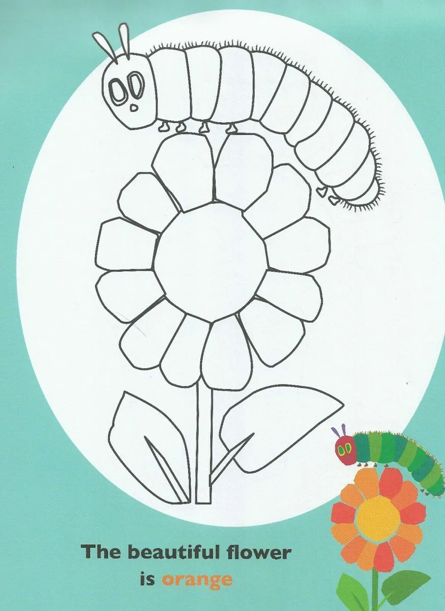 The very hungry caterpillar copy colour pad childrens colouring activity book