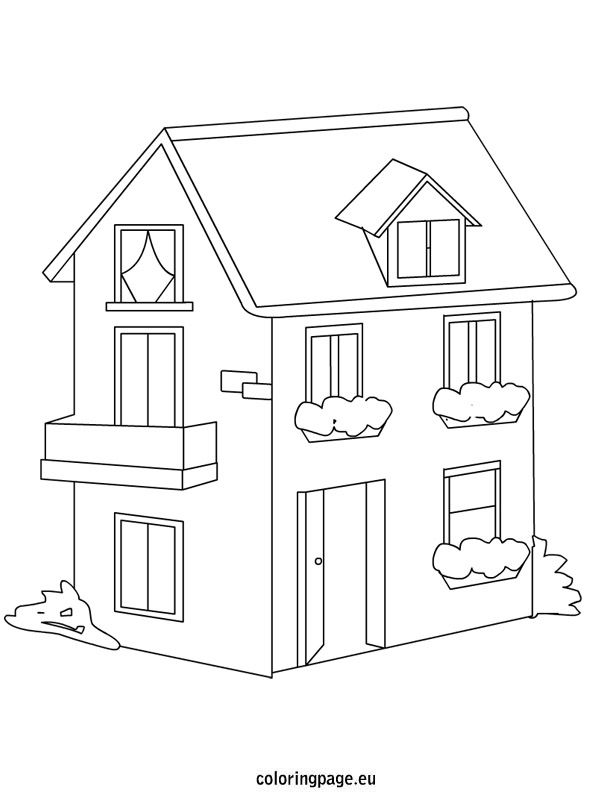 House coloring page house colouring pages coloring pages preschool coloring pages