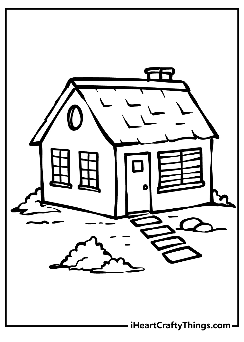 House coloring pages free printables