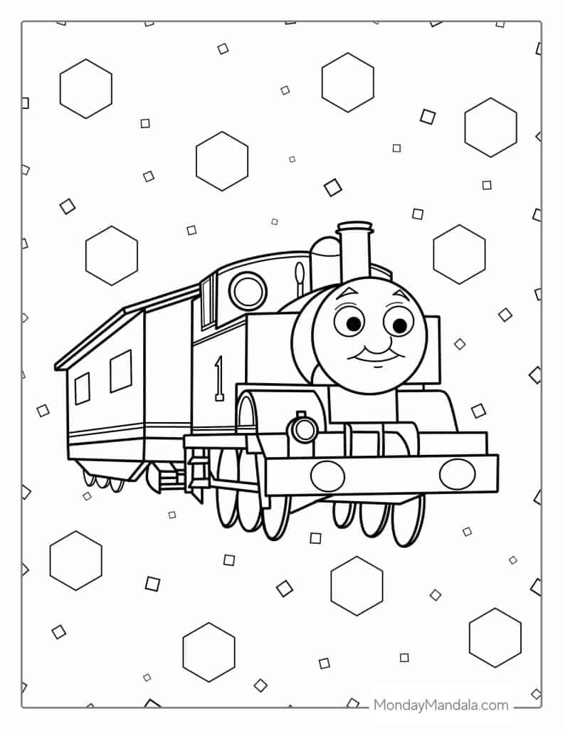 Train coloring pages free pdf printables