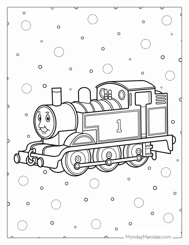 Train coloring pages free pdf printables