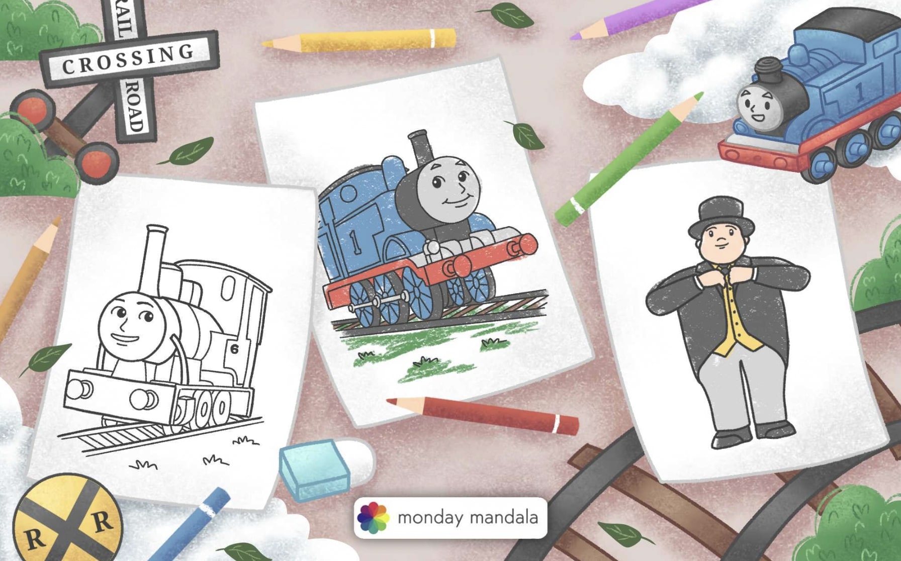 Thomas friends coloring pages free pdf printables