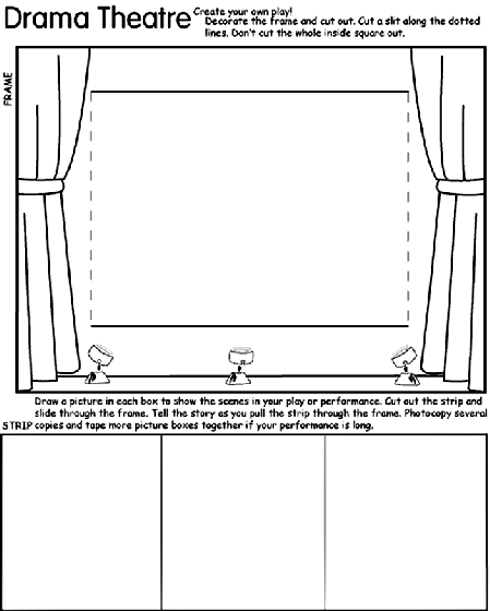 Drama theatre coloring page