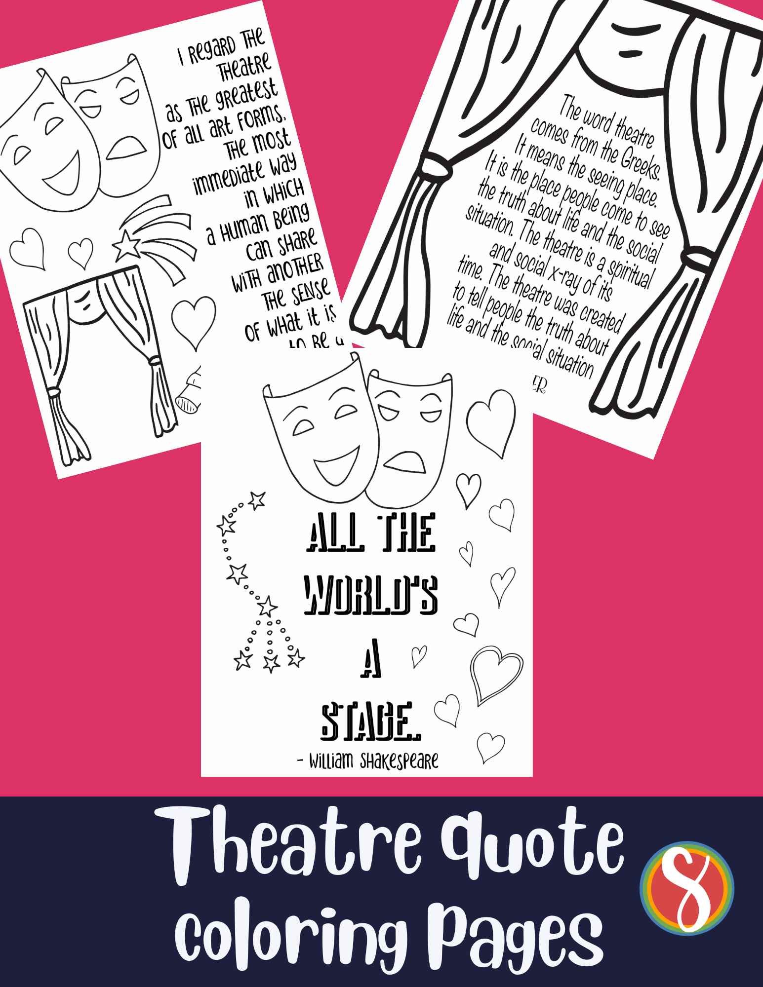 Quotes about theater coloring pages â stevie doodles