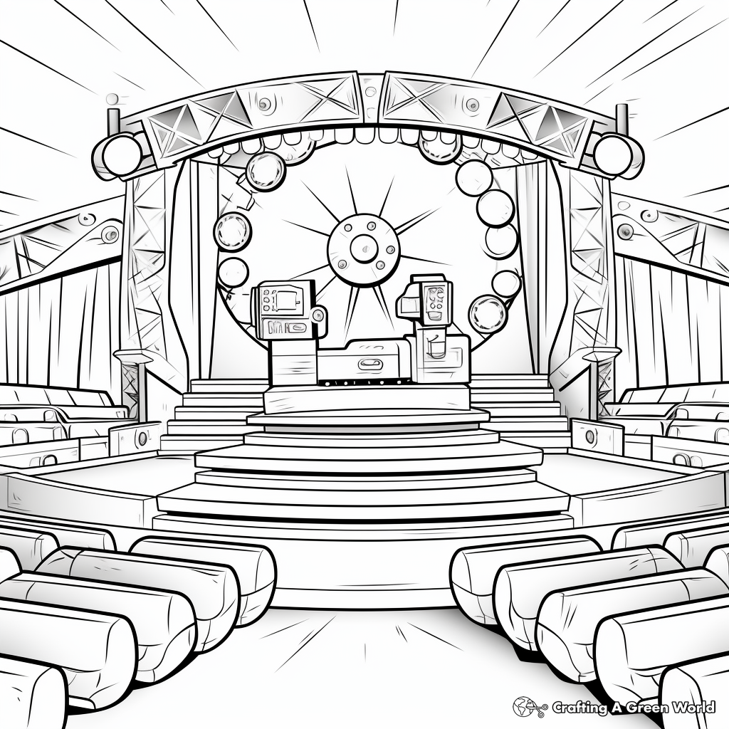 Stage coloring pages