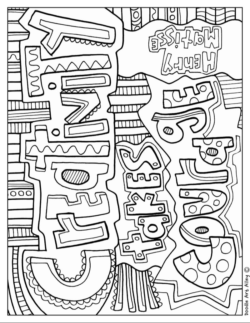 The arts coloring pages and printables