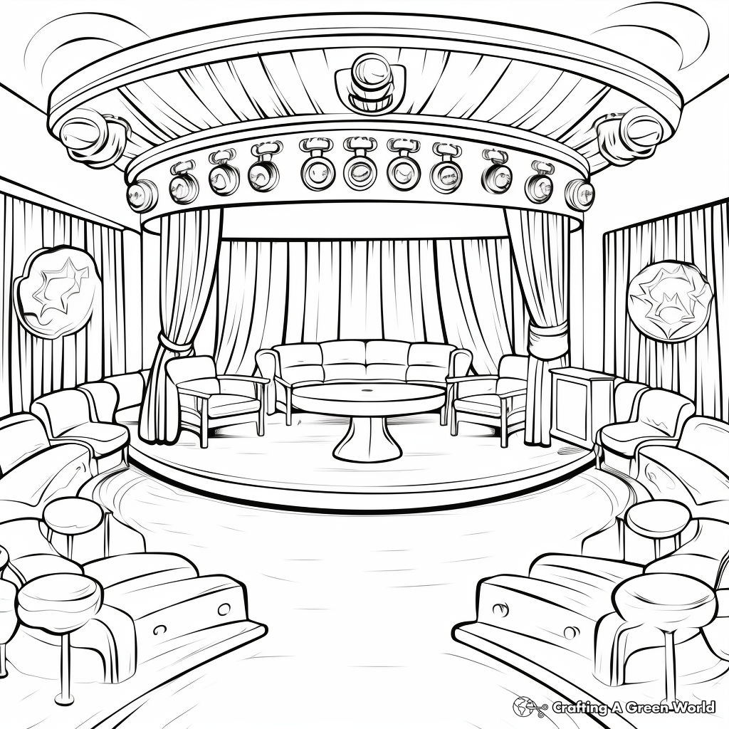 Stage coloring pages