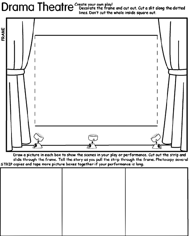 Drama theatre coloring page