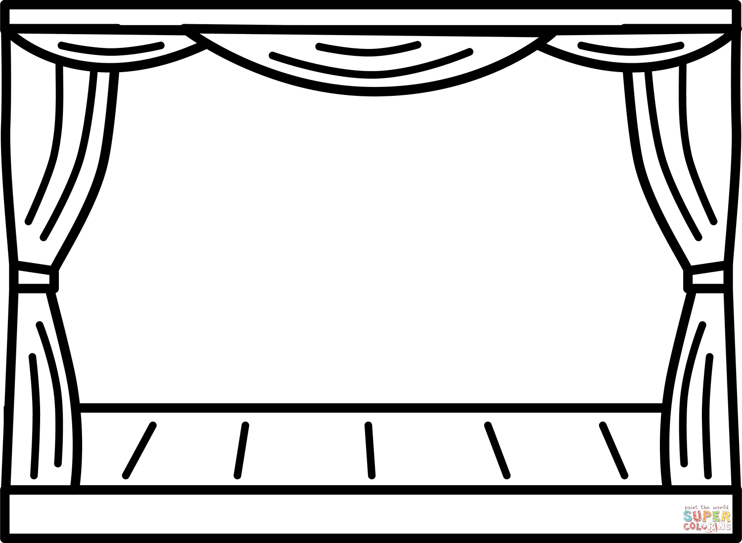 Stage coloring page free printable coloring pages