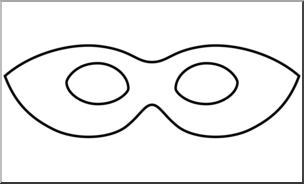 Clip art theater mask coloring page i