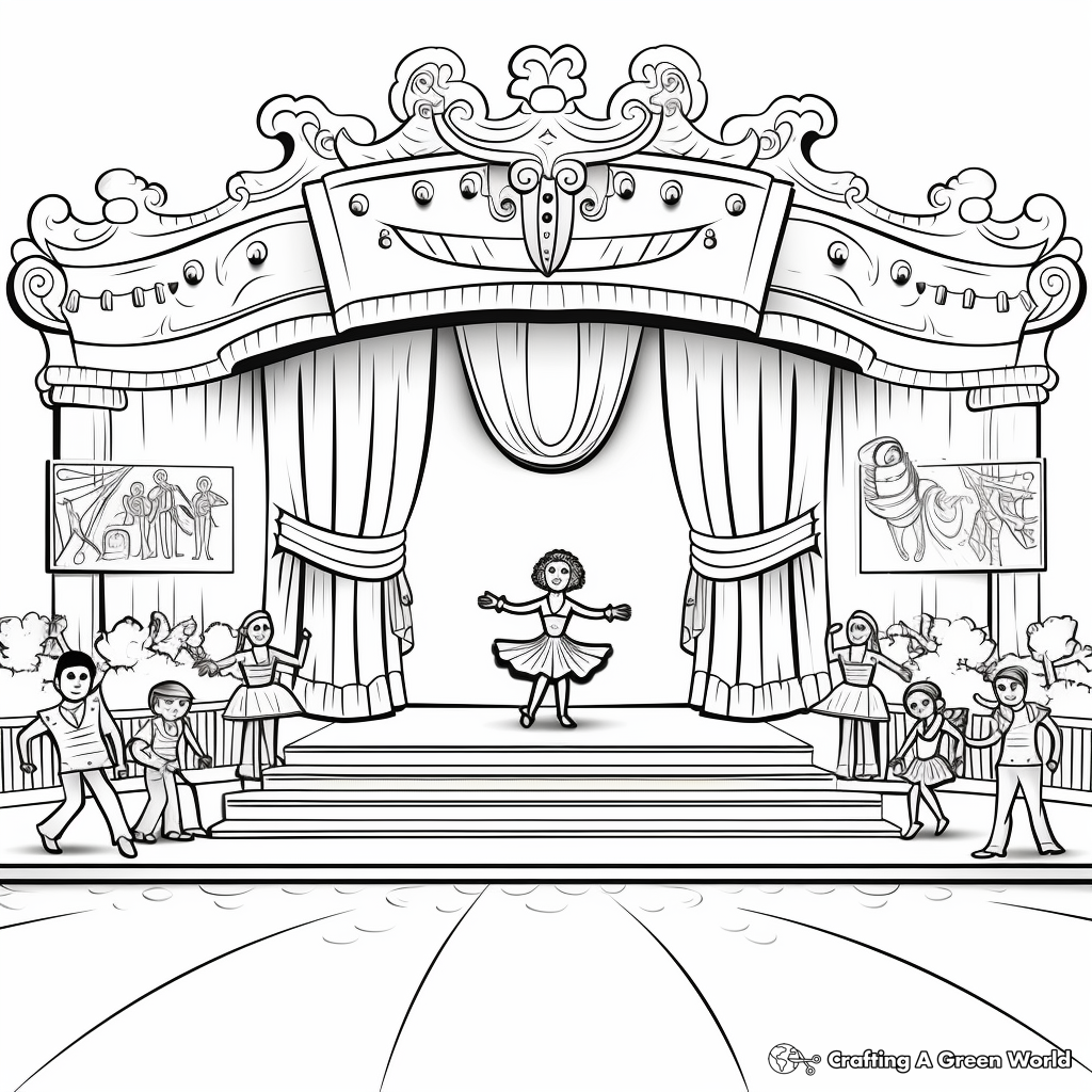 Stage coloring pages