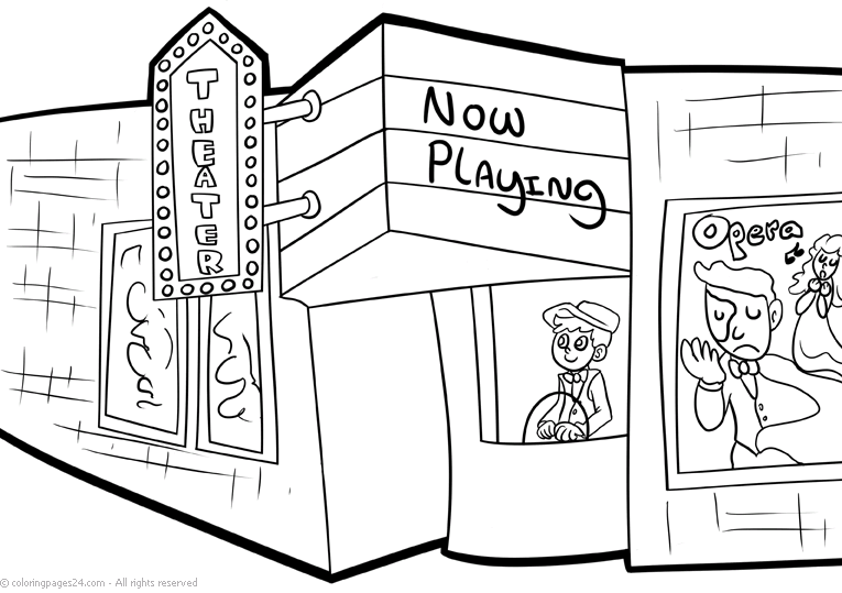 Theatre coloring pages