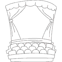 Theater stage coloring pages