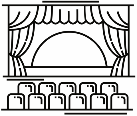 Theater coloring page free printable coloring pages